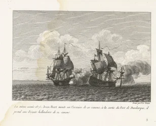 Jan Bart verovert een Hollands fregat bij Duinkerke, 1675
