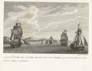 Jan Bart voor de Engelse kust bij Newcastle, 1692