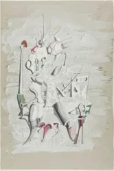Eerbetoon aan Marcel Duchamp (voorzijde); Constructie (achterzijde)