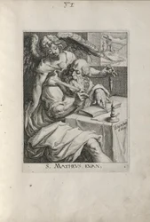 Sint Mattheüs, plaat 1 uit De Vier Evangelisten