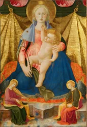 Madonna van Nederigheid met Twee Muzikale Engelen, ca. 1450