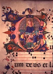 Missaal 515 f.13v De Slachting van de Onschuldigen, uit een Koorboek uitgevoerd voor 1449