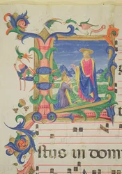 Missaal 515 f.72v Geïllustreerde initiaal 