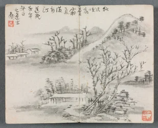 Miniatuuralbum met figuren en landschap, 1822