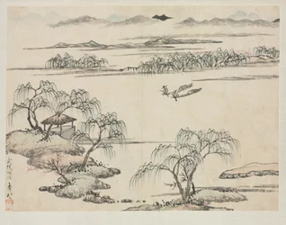 Landschapsalbum in verschillende stijlen: De stroom van Wuling, 1684