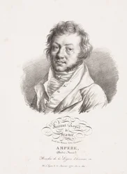 Andre-Marie Ampere, Franse natuurkundige en wiskundige, ca. 1820