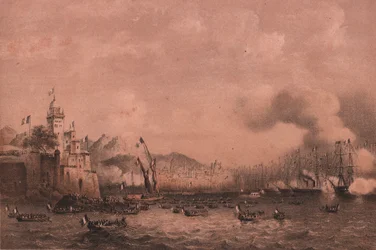 Aankomst van keizer Napoleon III in Genua, Ligurië
