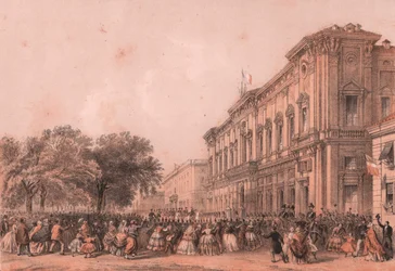 Aankomst van keizer Napoleon II in Alessandria, Piëmont