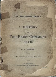 Omslag van A HISTORY OF THE PARIS COMUNE OF 1871 door George B. Benham