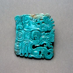Gravure van Itzamna uit een tombe in Topoxte, Peten, Guatemala, Klassieke periode, ca. 300-900 AD