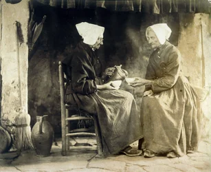 Vrouwen die thee drinken, ca. 1900