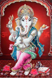 Ganesha of Ganapati: de olifant met het hoofd van de hindoe god.