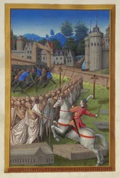 Les Très Riches Heures du duc de Berry, Folio 90v - De Ruiter van de Dood