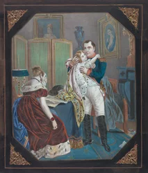 Napoleon en Keizerin Marie-Louise met de Koning van Rome, c.1860