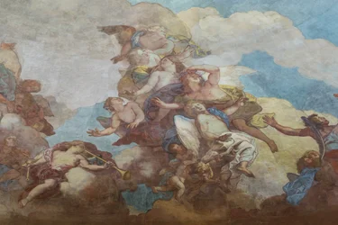 Schilderij van het paar van de koepel van de Invalides (1670), Parijs (fotografie)
