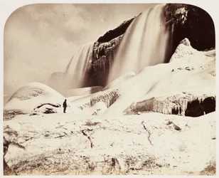 Deel van American Falls, met grotten
