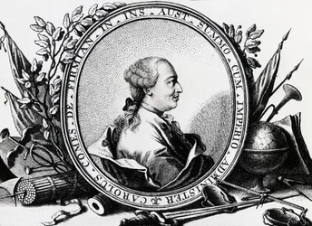 Portret van Karl Joseph von Firmian, Oostenrijkse politicus, gravure
