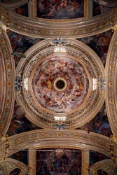 San Donato kerk. Fresco. Genua. Italië.