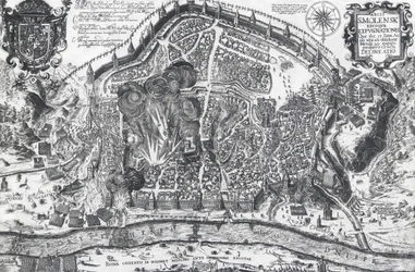 Stad Smolensk tijdens de Poolse belegering van 1611, Rusland