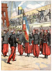 Het Derde Regiment Zouaven in Marseille