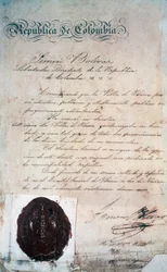 De daad waarmee Simon Bolivar de stad San Miguel de Ibarra tot hoofdstad van de omliggende provincie verklaarde, destijds onderdeel van Groot-Colombia (nu Ecuador), 2 november