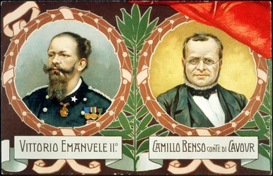 Vittorio Emanuele II en Cavour 1911