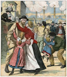 Werk van de mijnwerkers in Frankrijk