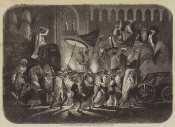 Staatsprocessie van de koning van Delhi