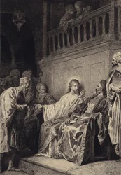Christus geneest de man met de verschrompelde hand