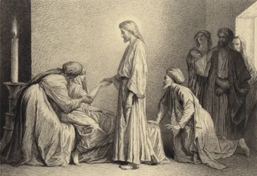 Jezus wekt een jong kind op uit de dood