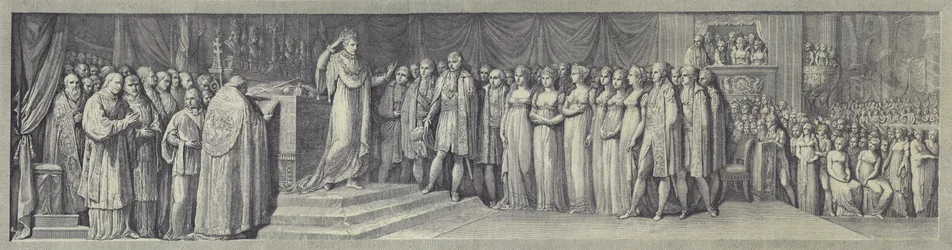 Kroning van Napoleon als koning van Italië in de kathedraal van Milaan, 23 mei 1805