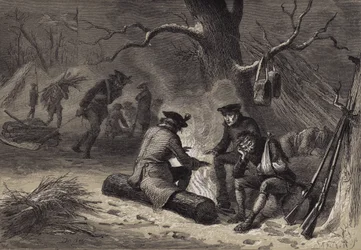 De Amerikaanse troepen bij Valley Forge