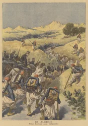 Franse troepen op jacht naar bandieten in Algerije