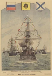 Het Russische eskader in de Middellandse Zee