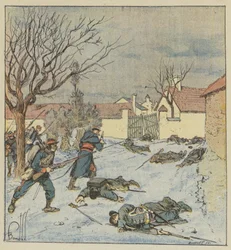 De divisie Peytavin valt Poupry aan