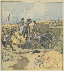 De artilleriecommandant was overal