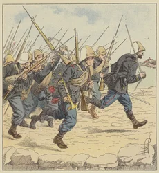 Mariniersinfanterie op de weg van Tien-Tsin