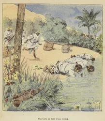 Een rustpauze aan de oever van een rivier