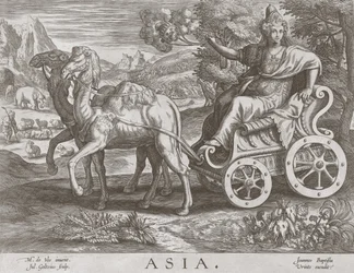 Azië uit De Vier Continenten, pub. ca. 1588-89