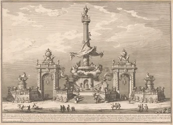 De Tweede Macchina voor de Chinea van 1752: Het Banket van de Goden in Villa Carl