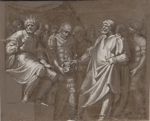 Mucius Scaevola voor Porsenna