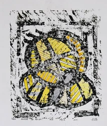 Opvallende gele abstractie