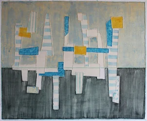 Stedelijke gestreepte blokken – Abstract