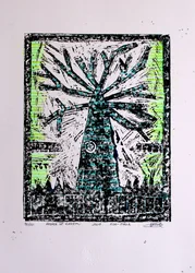 Kleurrijke grafische boom