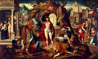 Scènes uit het lijdensverhaal en de wederopstanding van Christus