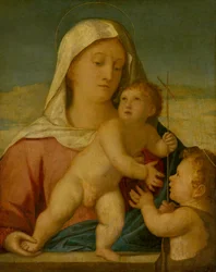 Slowaaks: Madonna met Kind en Johannes de Doper Madonna met Kind en Johannes de Doper