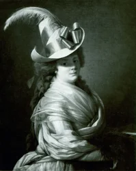 Vrouw met strohoed