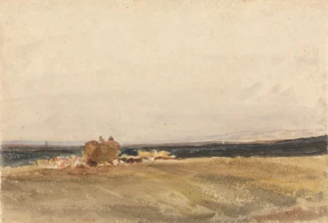 Een Hooiwagen in een Open Landschap