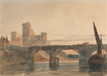 Chepstow Castle vanaf de brug