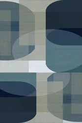 Abstracte blauwe geometrische patronen